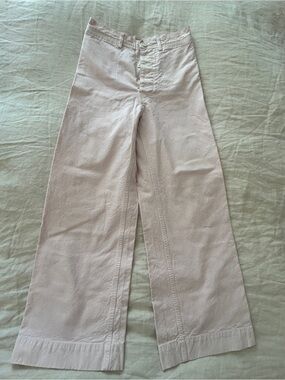 Jesse Kamm Wide Leg Cotton Pants in Light Pink